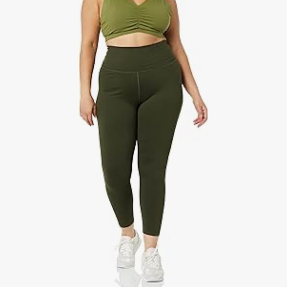 Core 10 olive 7/8 high waisted leggings - size small